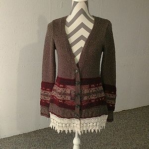 Knit button up cardigan.